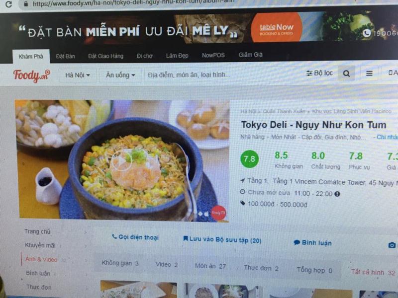 Foody Hà Nội: Liên hệ quảng cáo, đăng ký bán hàng, bảng giá, hotline
