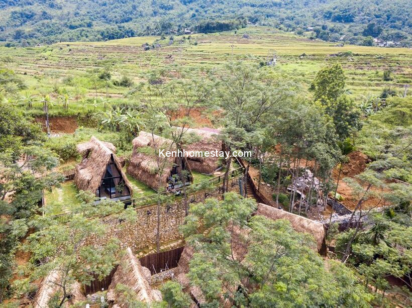 Ciel de Puluong: Khu nghỉ "nhà mái lá" ẩn mình giữa thiên nhiên xanh mát