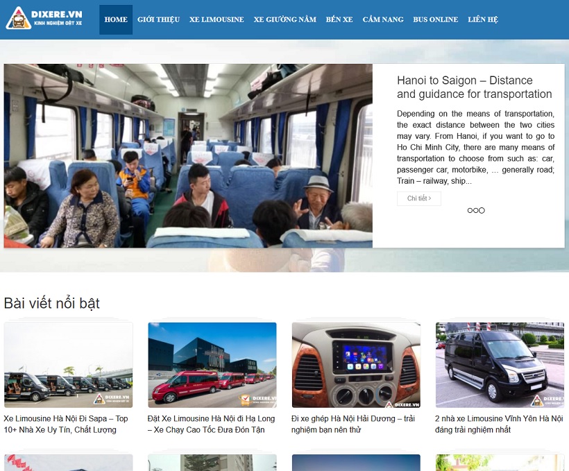 Dixere.vn - Thương bán vé xe khách online trực tuyến uy tín