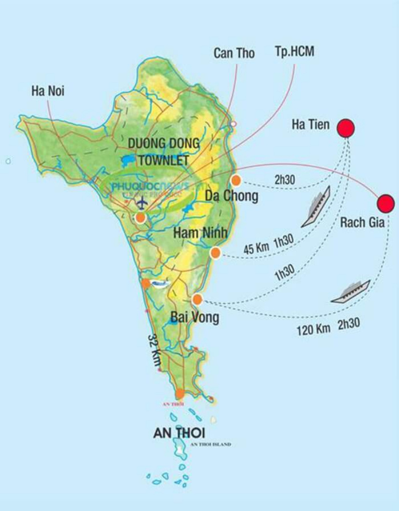 Cập nhật bản đồ đảo Phú Quốc - Hành trình khám phá vẻ đẹp mĩ miều